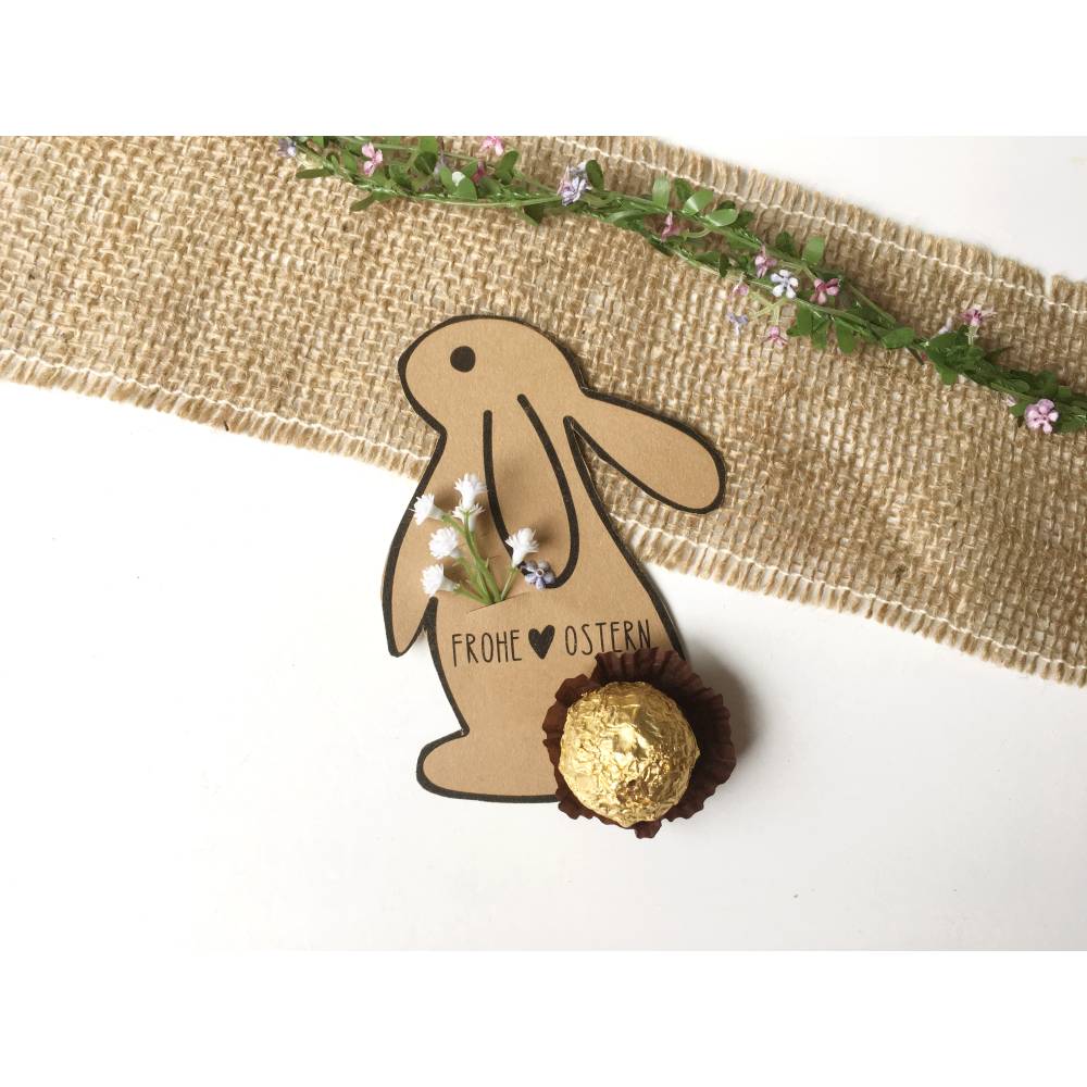 Druckvorlage Ostern - Tischdeko - Gastgeschenk - Osterhase - Mitbringsel - Geschenkidee - Ostergeschenk Bild 1