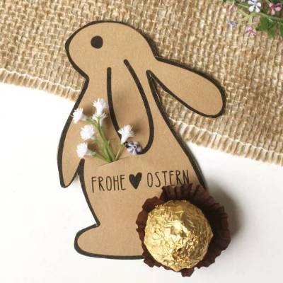 Druckvorlage Ostern - Tischdeko - Gastgeschenk - Osterhase - Mitbringsel - Geschenkidee - Ostergeschenk