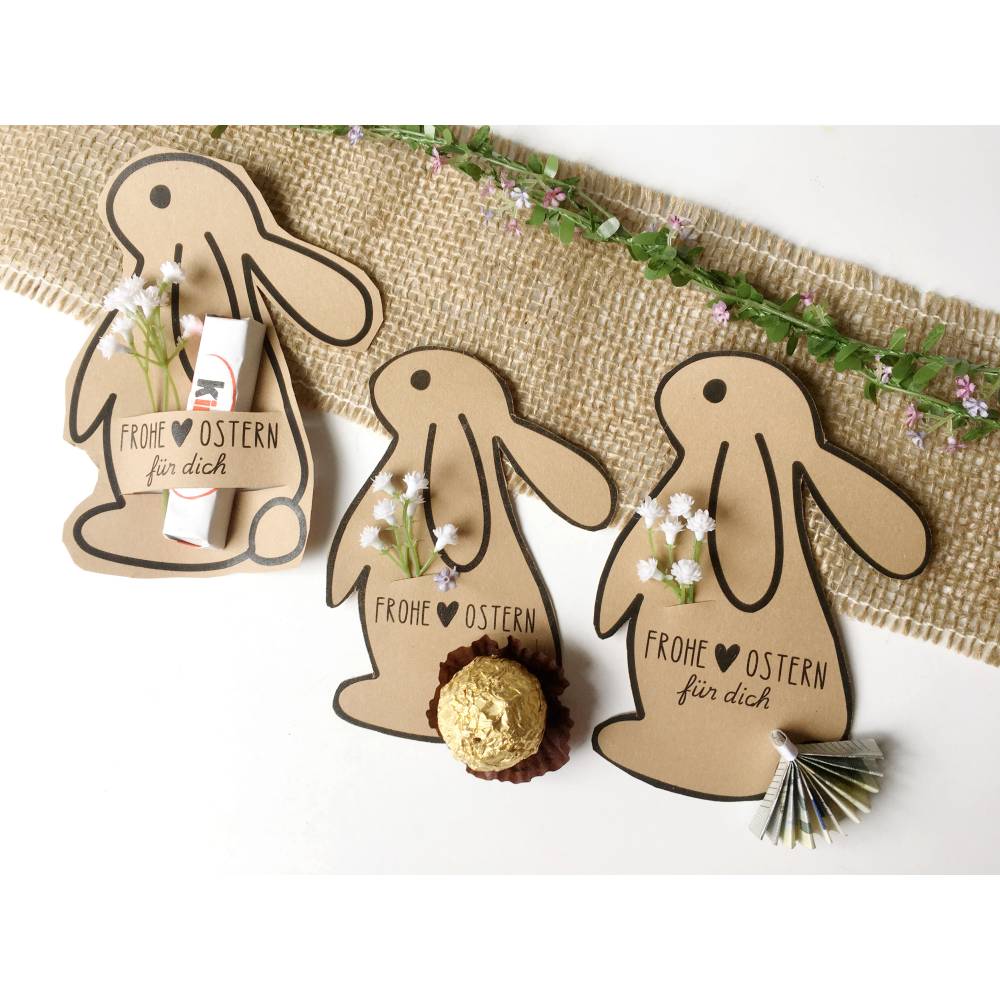 Druckvorlage Ostern - Tischdeko - Gastgeschenk - Osterhase - Mitbringsel - Geschenkidee - Ostergeschenk Bild 3