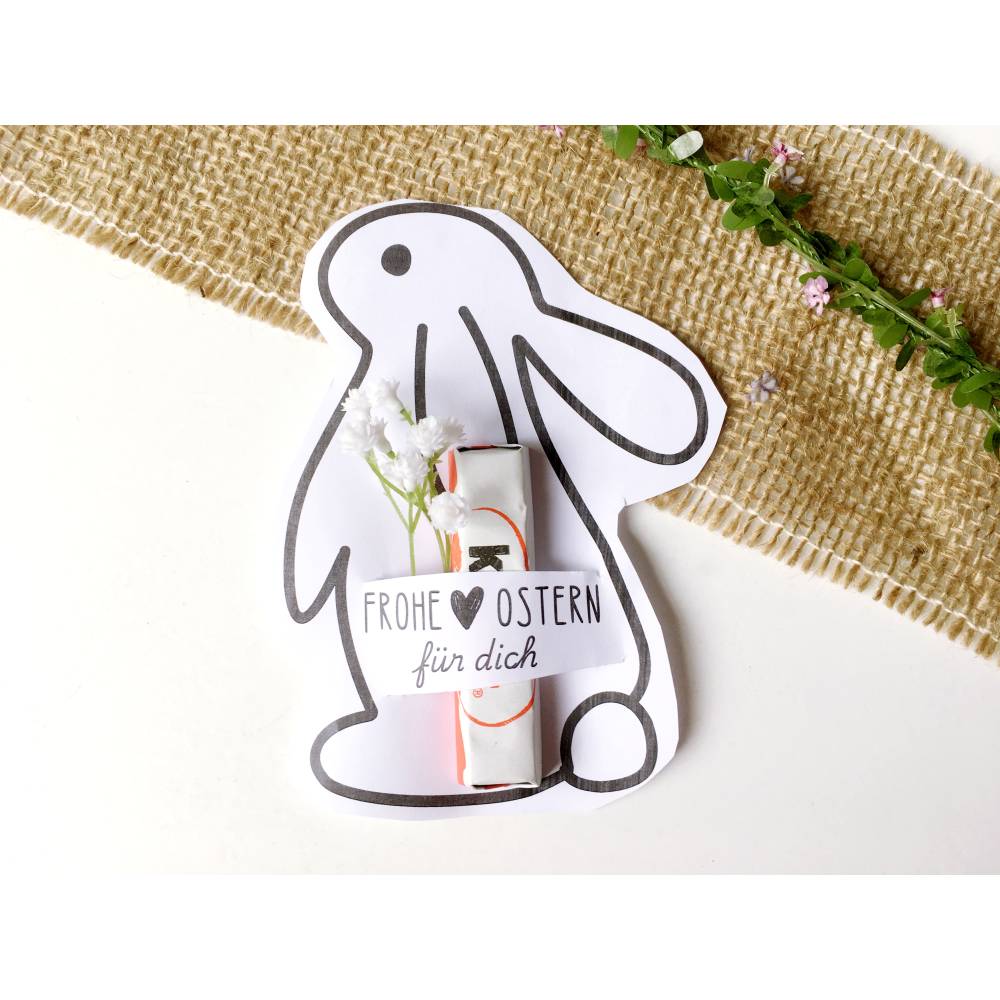 Druckvorlage Ostern - Tischdeko - Gastgeschenk - Osterhase - Mitbringsel - Geschenkidee - Ostergeschenk Bild 5
