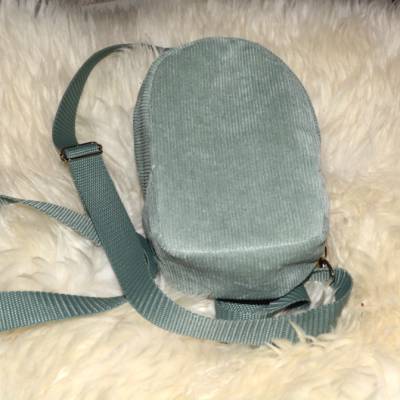 Slingbag-Minitasche.Crossbody-Tasche-Cord mint rosa