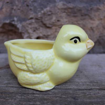 kleiner Küken Pflanztopf kitschige Osterdeko Vintage