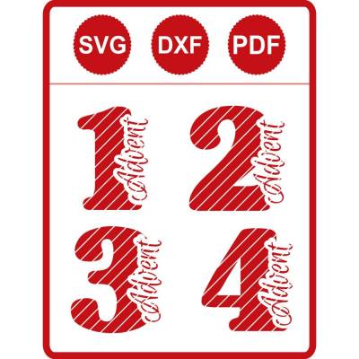 "Adventszahlen" - Dateiformate SVG/DXF/PDF