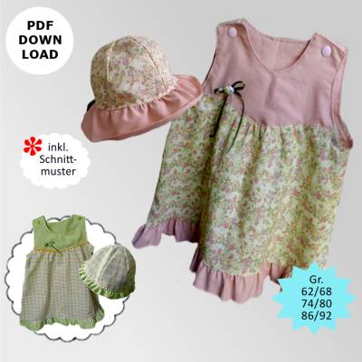 Nähanleitung "Kinderkleid & Hut Lilli"
