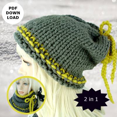 Strickanleitung "Mütze Vario" 2 in 1