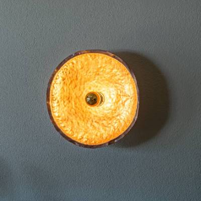 Wandlampe aus Aluminium, Handgefertigte Beleuchtung mit Kupfer-Gold Effekt, Einzigartiges Design, Modern & Elegant, Wand