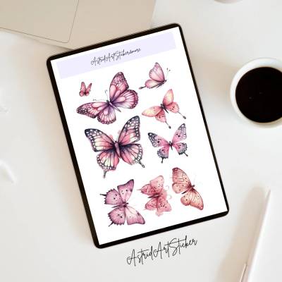 Butterfly rosa Set 2