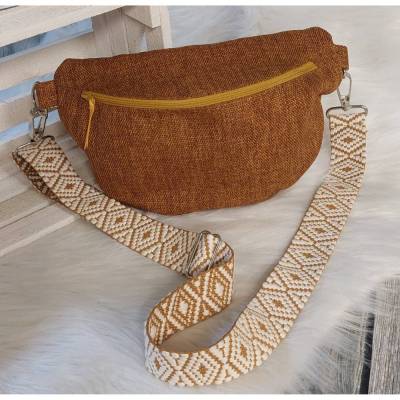 Bauchtasche S (Farbbeispiel ocker) aus Polstercanvas in 36 Farben
