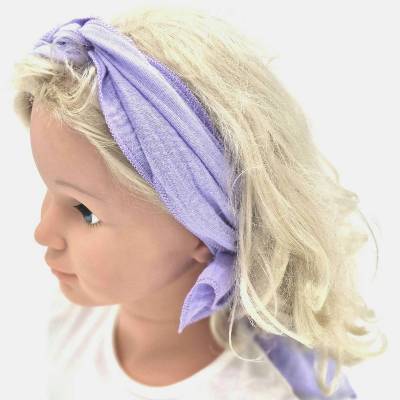 Bio Haarband Musselin flieder – zum Binden, 100% Baumwolle, flexibel & stylisch
