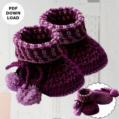 Häkelanleitung "Babyschuhe Viola"