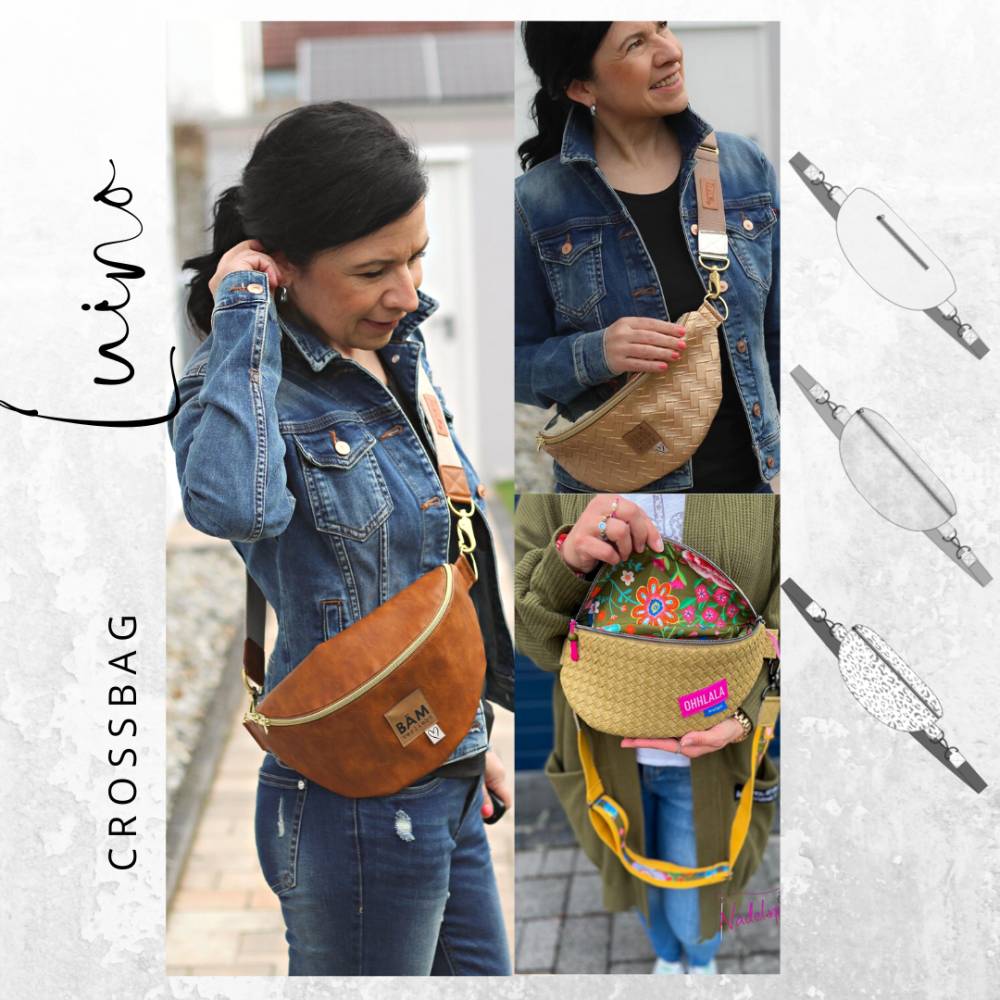 Ebook -PDF Schnittmuster Damen Crossbag Tasche  LUINO Bild 1