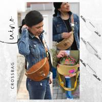 Ebook -PDF Schnittmuster Damen Crossbag Tasche  LUINO