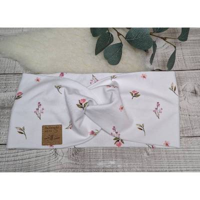 Stirnband/Haarband/Knotenstirnband "Aquarallblumen"