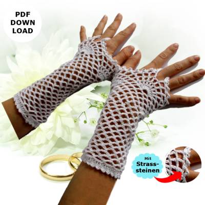 Häkelanleitung "Brautstulpen"