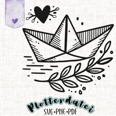 Plotterdatei Papierboot – Maritimes Design für Schneideplotter & DIY-Projekte