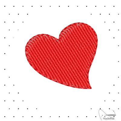 Stickdatei * Mini Herz  * 24x26 mm Maschinenstickmuster digital
