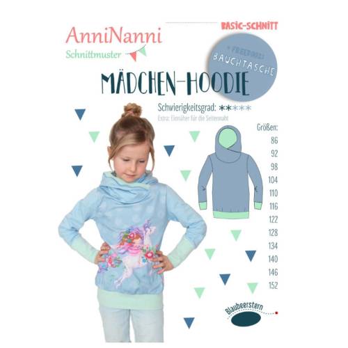 Mädchen Hoodie von AnniNanni - Papierschnittmuster