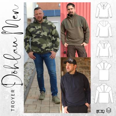 Ebook -PDF Schnittmuster Herren Troyer DÖHLAU Gr. 34-56