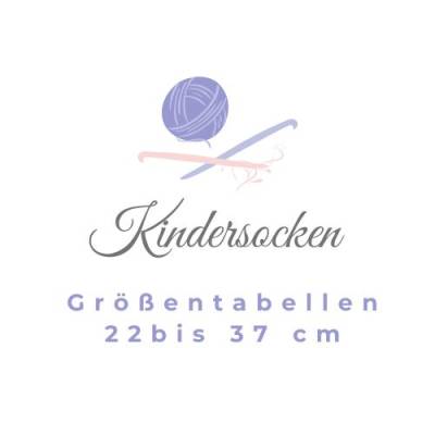 Kindersocken stricken: Größentabelle für perfekte Passform von Größe 22 bis 37