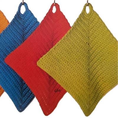 Vintage-Topflappen häkeln Anleitung PDF – Einfach & nostalgisch, Nadelgröße 4, 20 cm