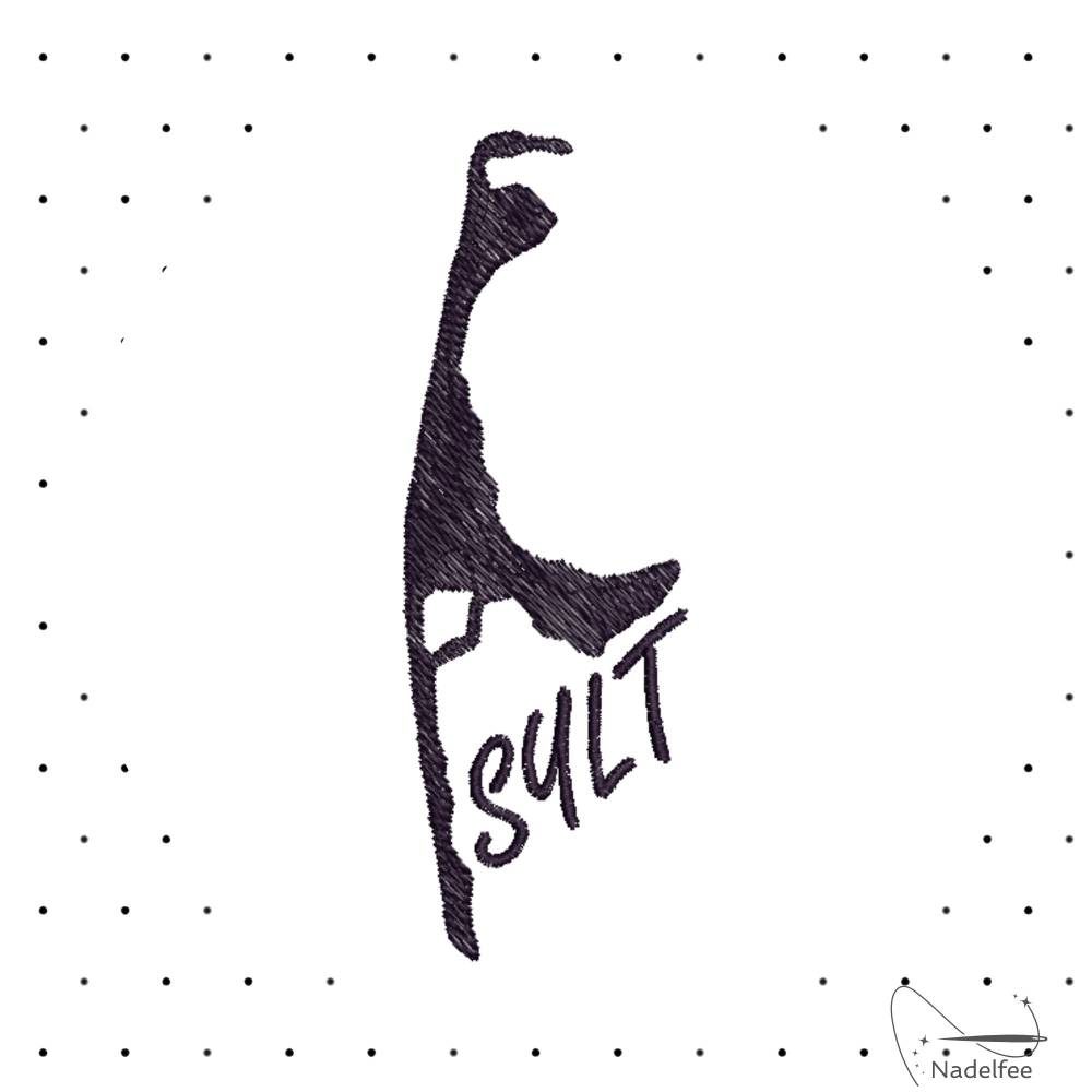 Stickdatei * Sylt * 100x35 mm Maschinenstickmuster digital Bild 1