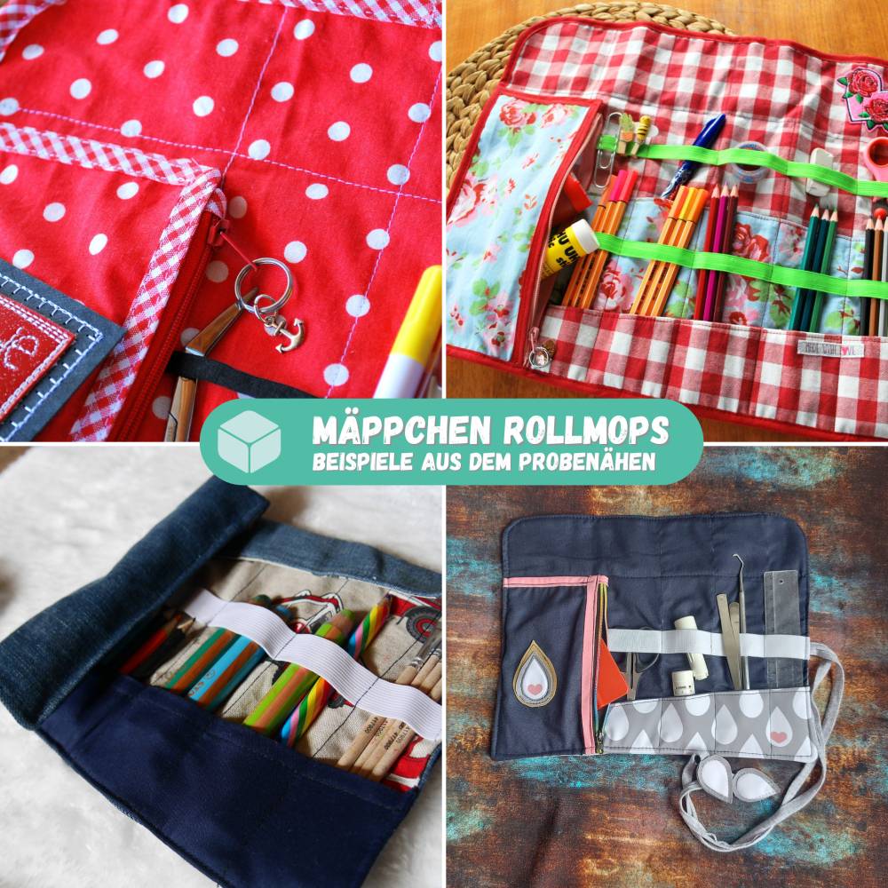 Rollmäppchen Nähanleitung für Anfänger // Geschenk für den Schulanfang Bild 2