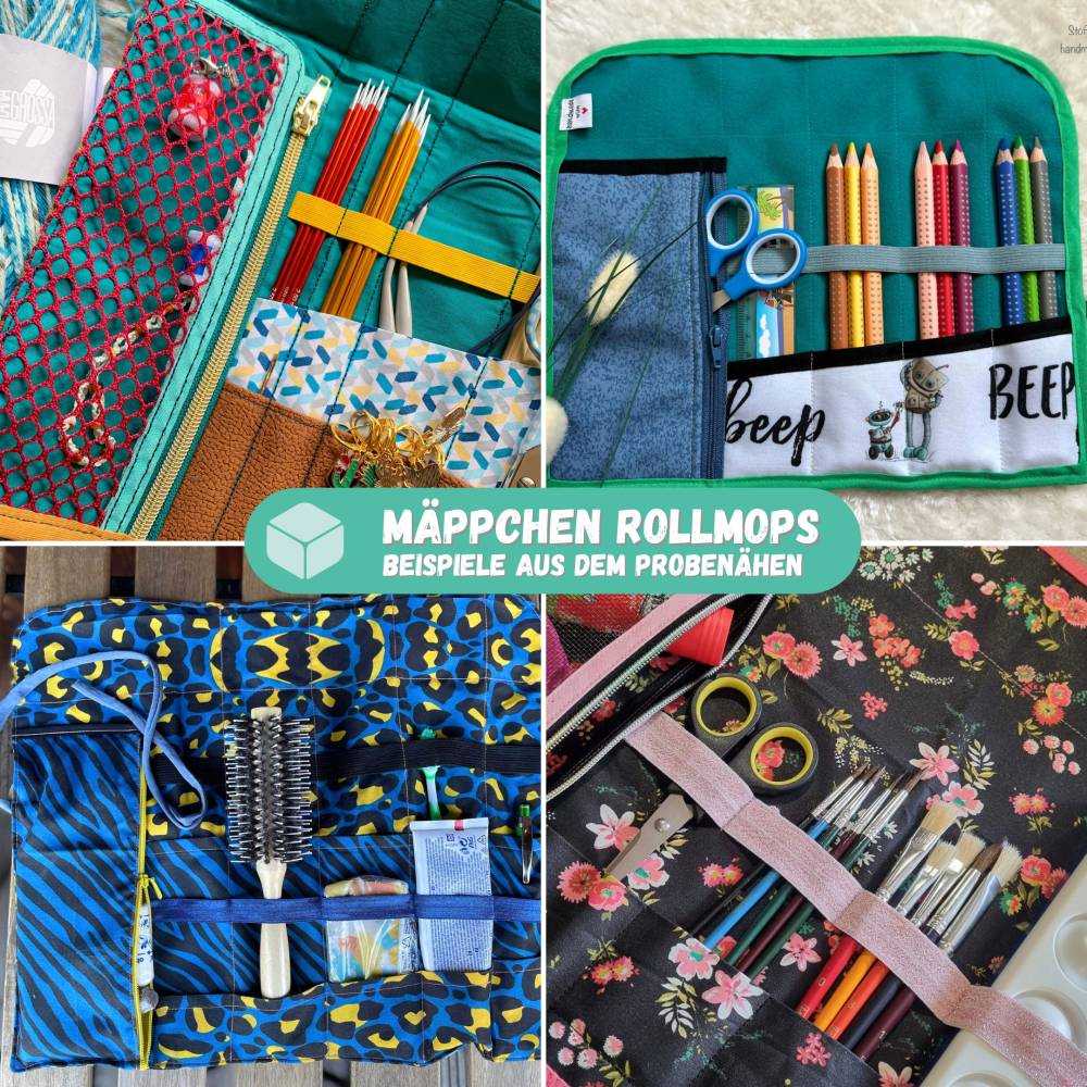 Rollmäppchen Nähanleitung für Anfänger // Geschenk für den Schulanfang Bild 3
