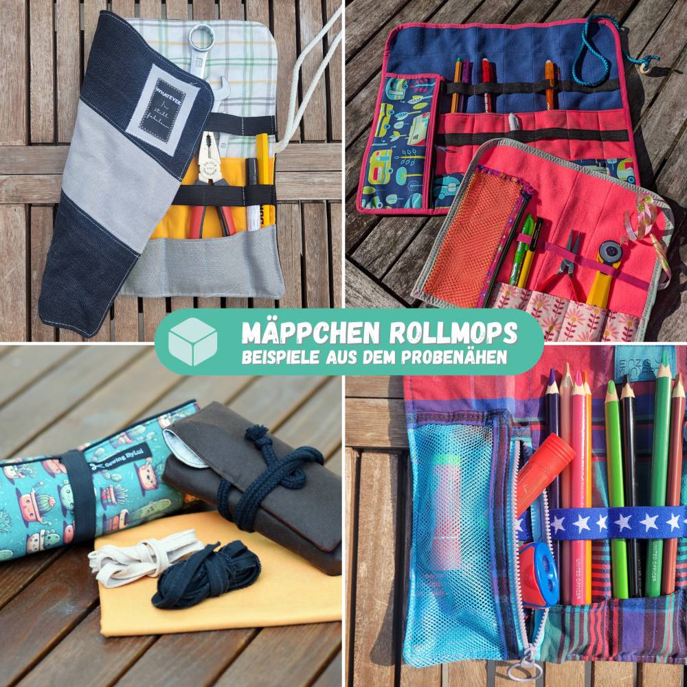 Rollmäppchen Nähanleitung für Anfänger // Geschenk für den Schulanfang Bild 4
