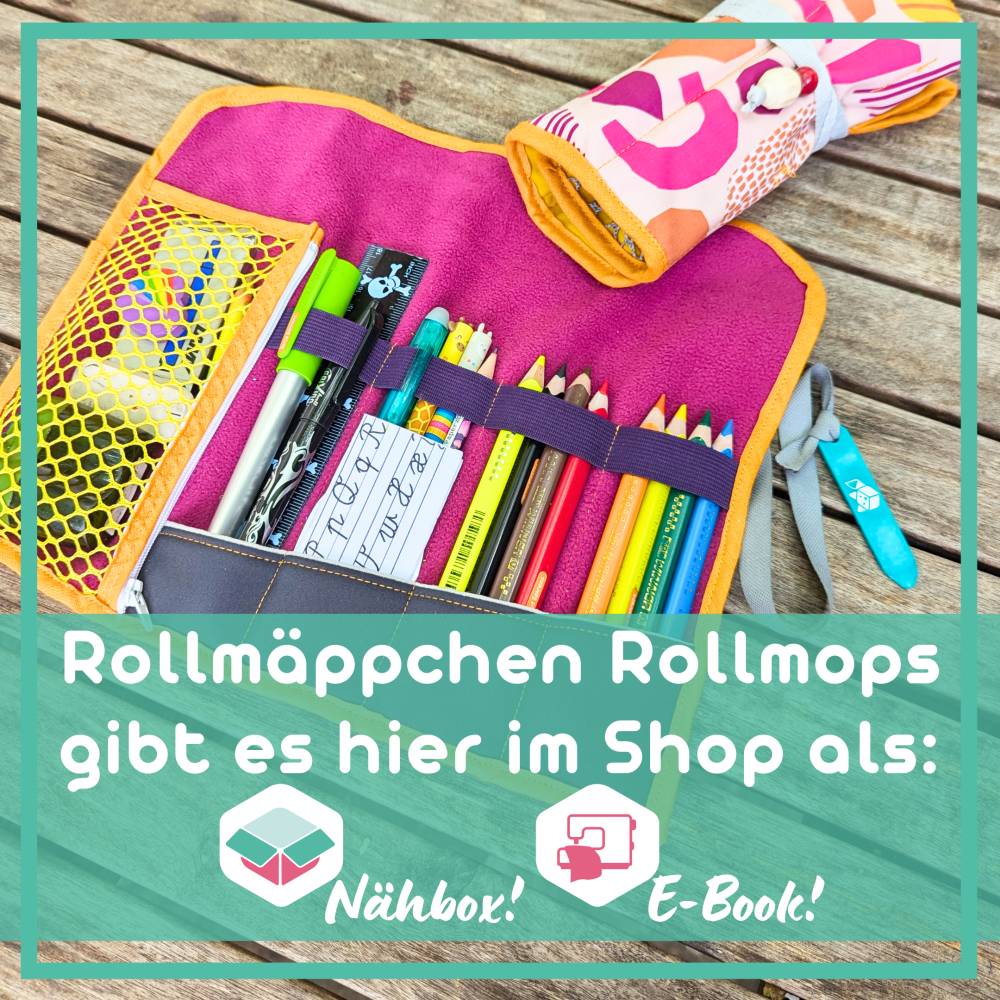 Rollmäppchen Nähanleitung für Anfänger // Geschenk für den Schulanfang Bild 9