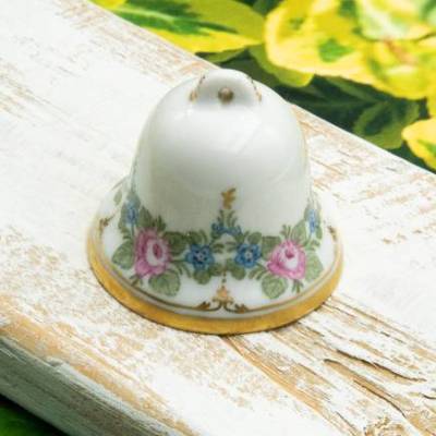 wunderschöne, kleine, handbemalte vintage glocke, keramik, porzellan, sammlerstück, rarität, geschenk