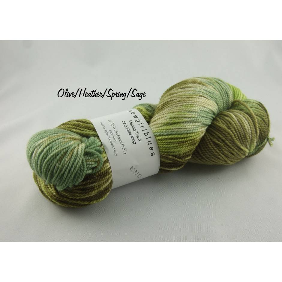 Merino Twist von Cowgirlblues: schöne handgefärbte Wolle in Olive, Heather, Spring, Sage Bild 1