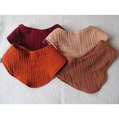 Halstuch Sabbertuch Spucktuch Dreieckstuch Wendehalstuch Musselin Wintermusselin dick saugstark Rot Töne – Warm & Saugstark für Babys