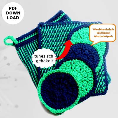 Häkelanleitung "Wasch-Set Cleany"