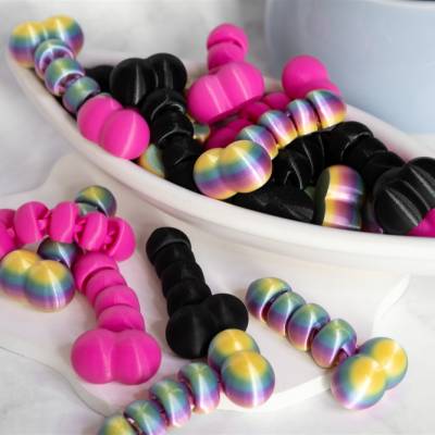 Flexi Penis Fidget | Anti-Stress-Spielzeug | Jungesellenabschied | Penis Spielzeug | Jungesellinnen Geschenk