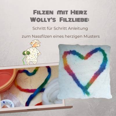 Filzanleitung: Wolly's Filzliebe“ – Dein kunterbuntes Filzabenteuer mit Wolly, dem quasselnden Schaf!