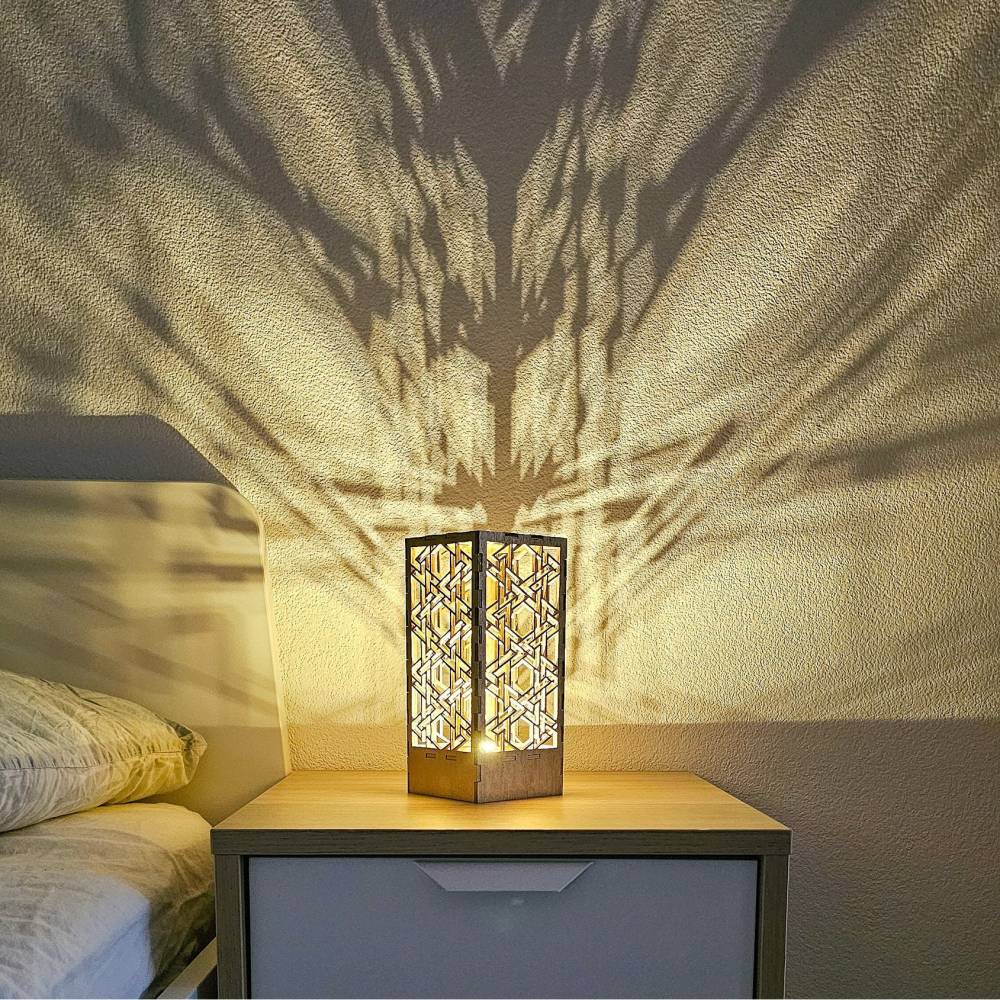 Tischlampe ohne Kabel - Nachttischlampe batteriebetrieben - Kabellose Tischleuchte - Lampe mit Timer