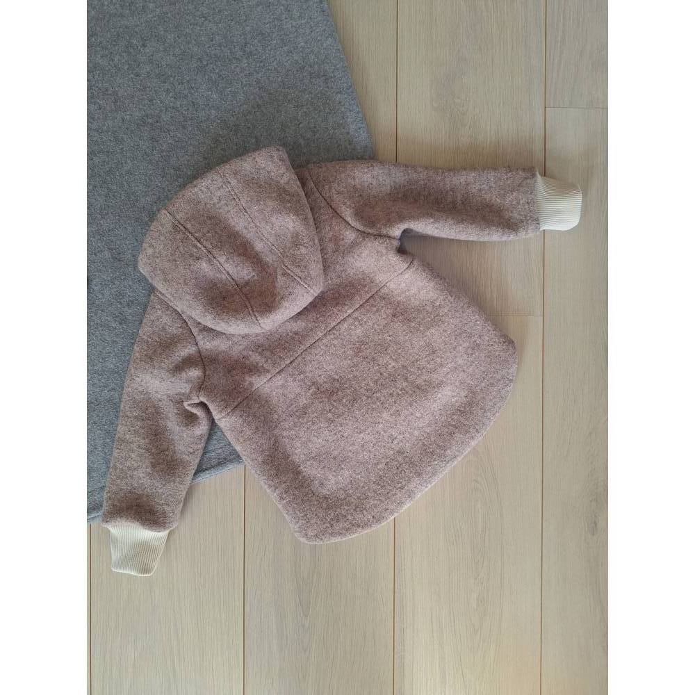 Outdoor-Hoodie Wollwalk mit Eingrifftaschen, Gr. 92, beige Bild 4
