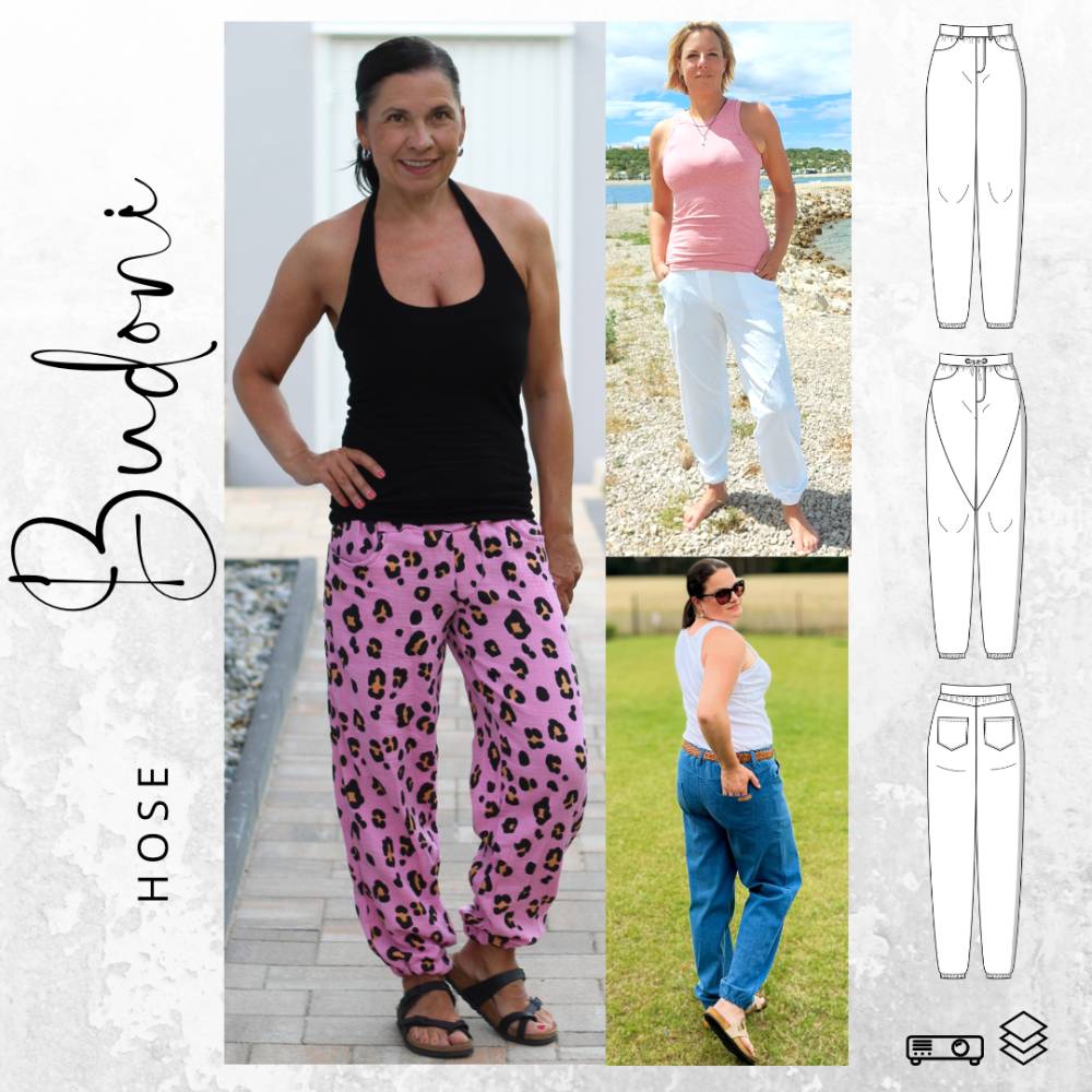Ebook PDF Schnittmuster Damen Hose BUDONI Gr. 34-54 Bild 1