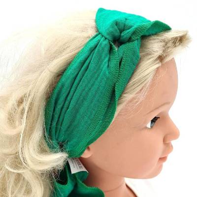 Haarband zum Binden aus Musselin 100 % Baumwolle (Bio) grün