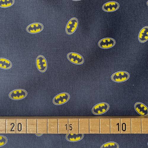 Batman Stoff - 13,00 EUR/m - schwarz - Batman Logo - 100% Baumwolle - Lizenzstoff - Einschulung - Schultüte