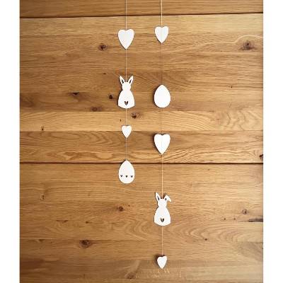 Ostergirlanden Set aus Papier – Schlichte Deko für Fenster, Türen & Wände