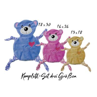 Stickdatei Bär Kuscheltuch ITH in drei Größen, Baby, Schmusetuch, Kuscheltier, Schnuffeltuch