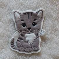 Applikation niedliche Katze, Kätzle  Aufnäher