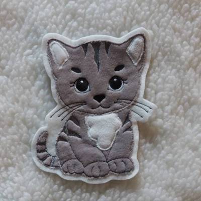 Applikation niedliche Katze, Kätzle  Aufnäher
