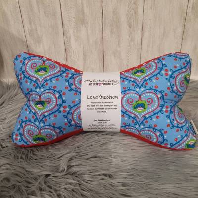 Leseknochen / Buchstütze / Keilkissen / Nackenstütze