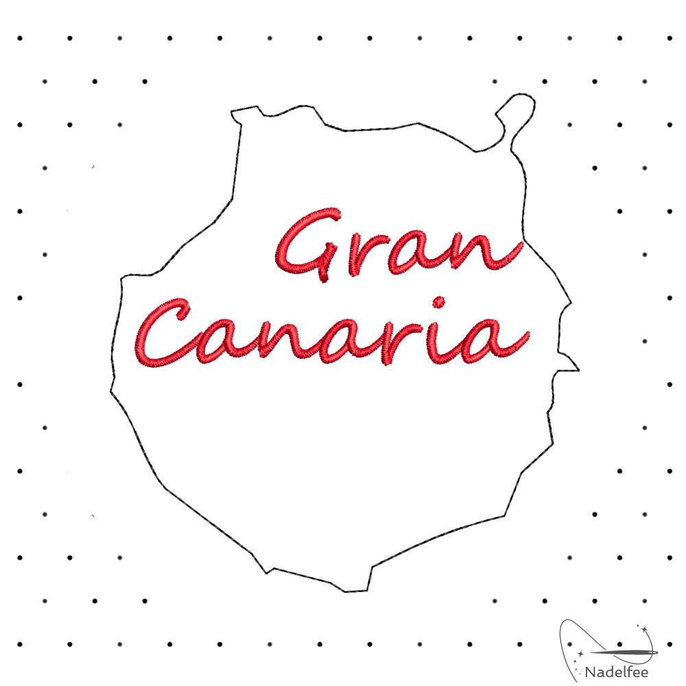 Stickdatei * Gran Canaria * 100x95 mm Maschinenstickmuster . dst exp hus jef pcs pes vip vp3 xxx Bild 1