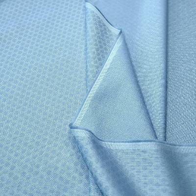 leichter Baumwollstoff Jacquard in Hellblau - italienischer Blusen- und Hemdenstoff in garngefärbter Qualität