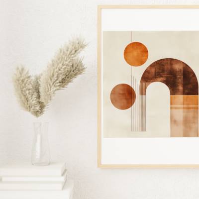 Digitales Poster „Minimalistische Boho Kunst“ – Abstrakte Wanddekoration als Sofort-Download