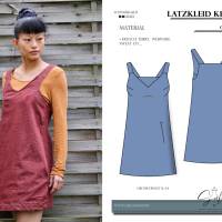 PDF-Schnittmuster Latzkleid Kendra –  Design mit V-Ausschnitt & A-Linien-Silhouette (Gr. 36-50)