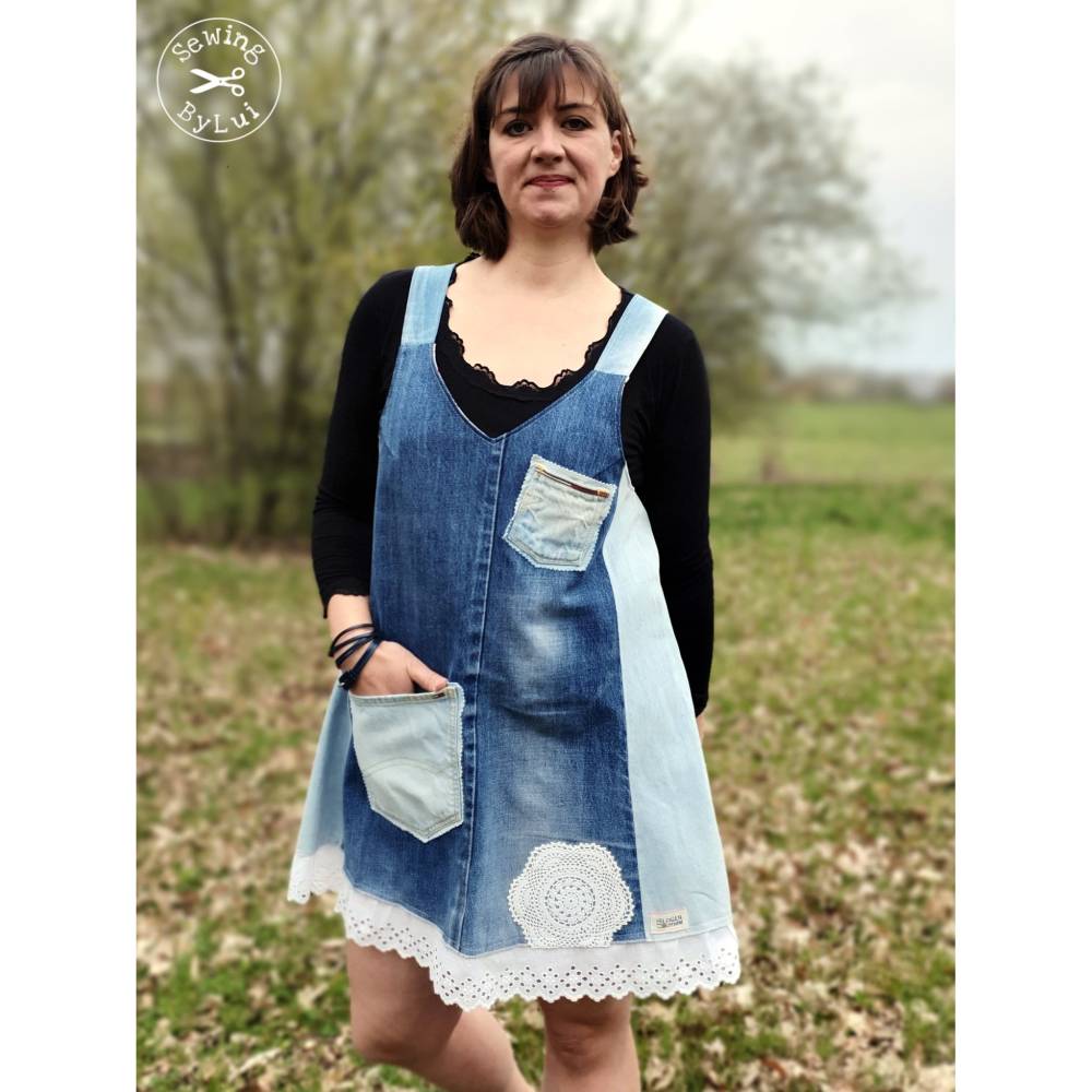 PDF-Schnittmuster Latzkleid Kendra –  Design mit V-Ausschnitt & A-Linien-Silhouette (Gr. 36-50) Bild 7